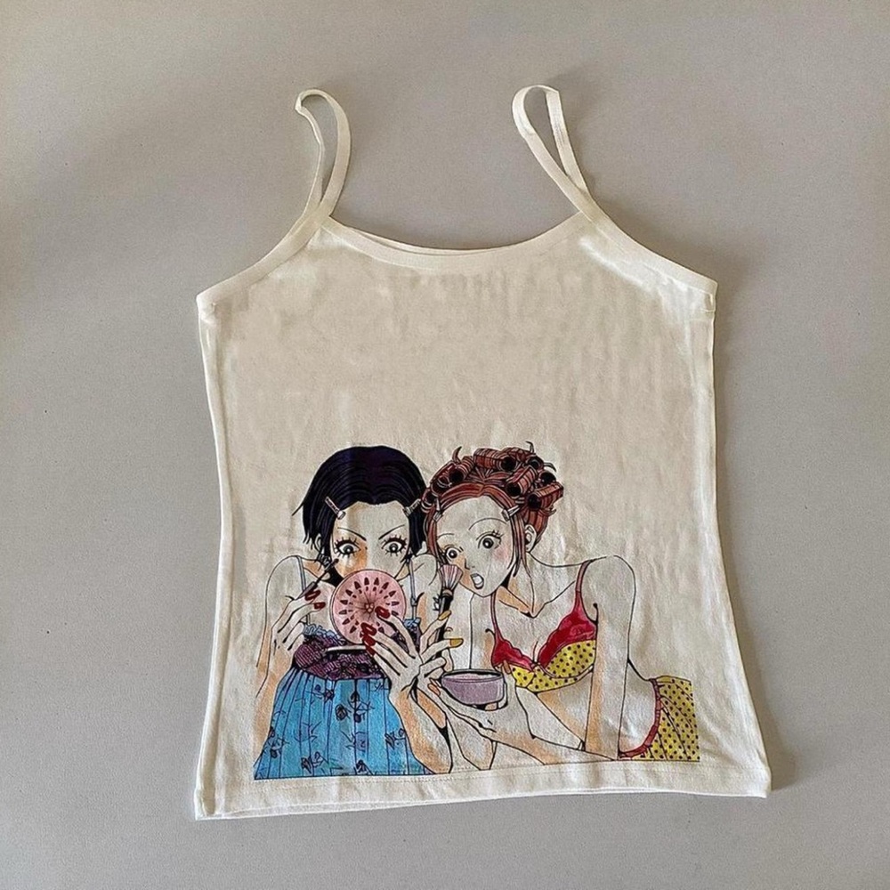 Nana Hachi Anime Vintage Tank Top 
Nana and Hachi Anime White Cream Tshirt Tee